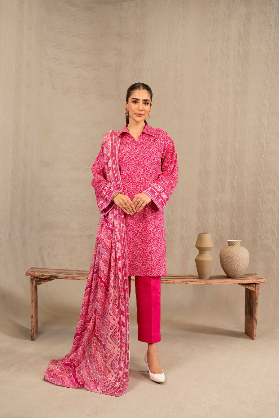 Nishat With You Unstitched Printed Khaddar 3Pc Suit - 42303221
