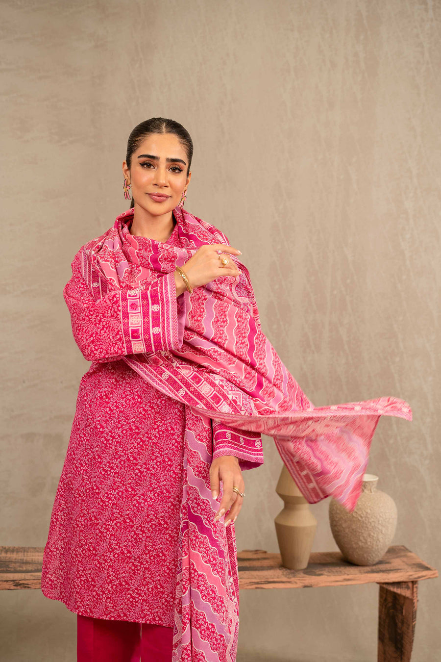 Nishat With You Unstitched Printed Khaddar 3Pc Suit - 42303221