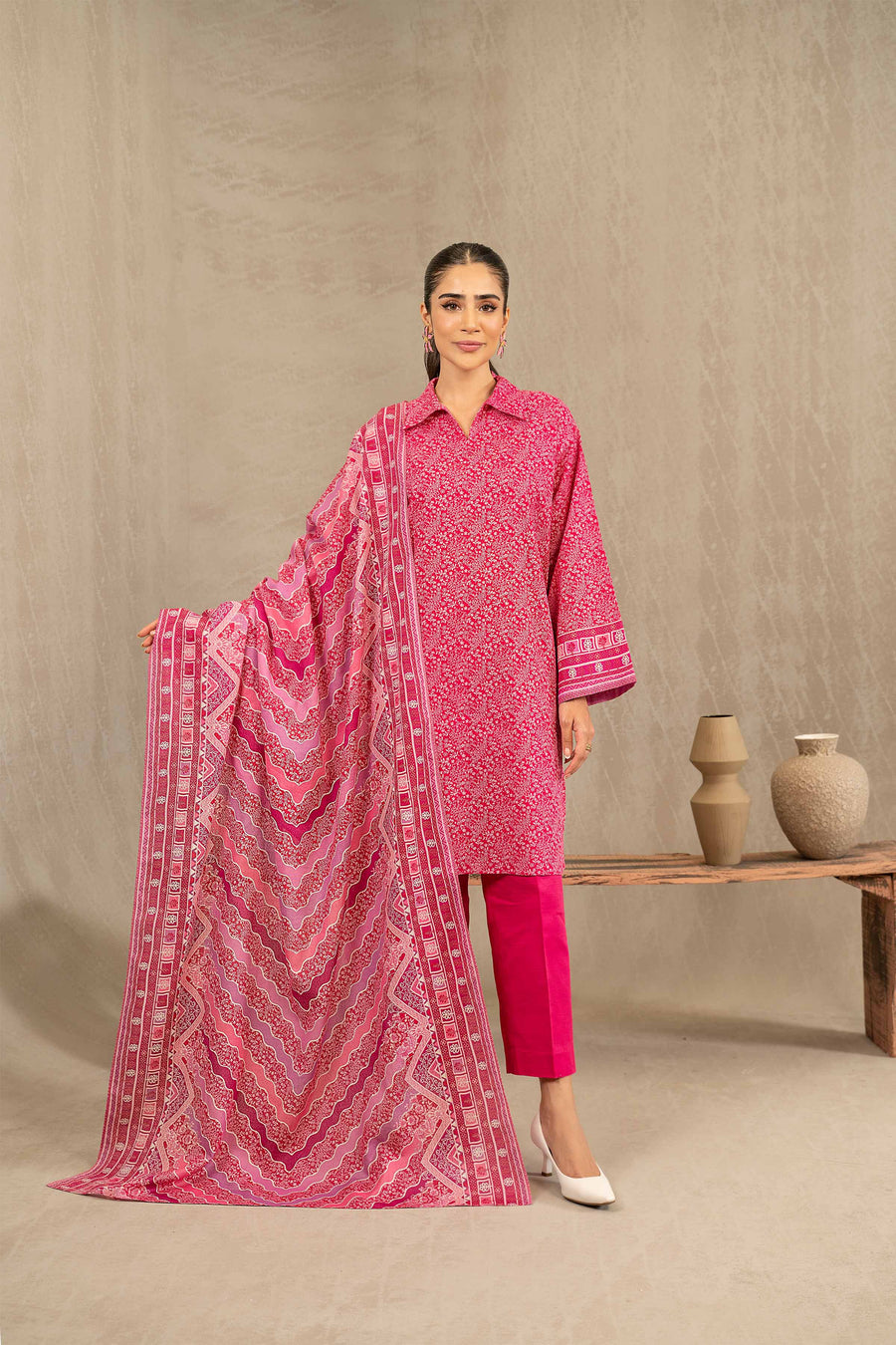 Nishat With You Unstitched Printed Khaddar 3Pc Suit - 42303221