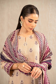 Nishat With You Unstitched Printed Khaddar 3Pc Suit - 42303223
