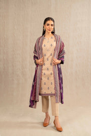 Nishat With You Unstitched Printed Khaddar 3Pc Suit - 42303223