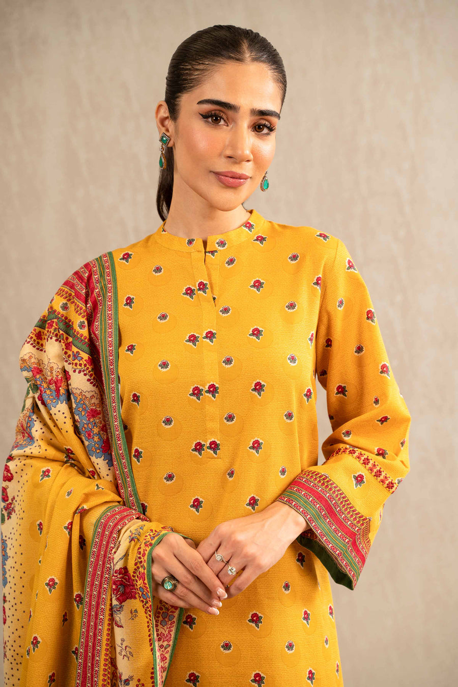 Nishat With You Unstitched Printed Khaddar 3Pc Suit - 42303225
