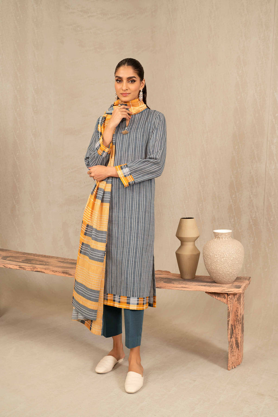 Nishat With You Unstitched Printed Khaddar 3Pc Suit - 42303226