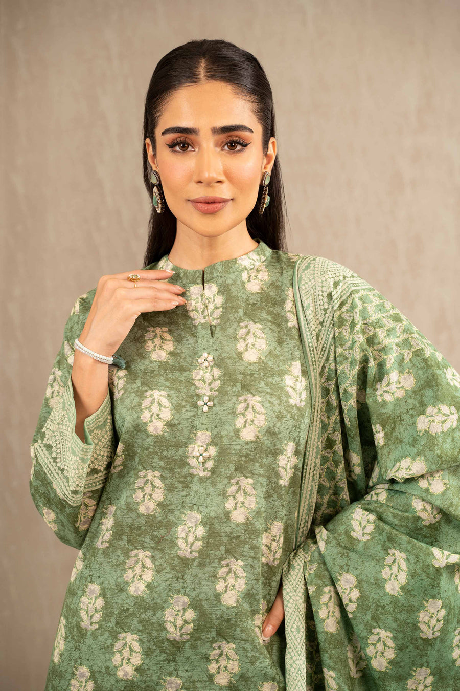 Nishat With You Unstitched Printed Khaddar 3Pc Suit - 42303231