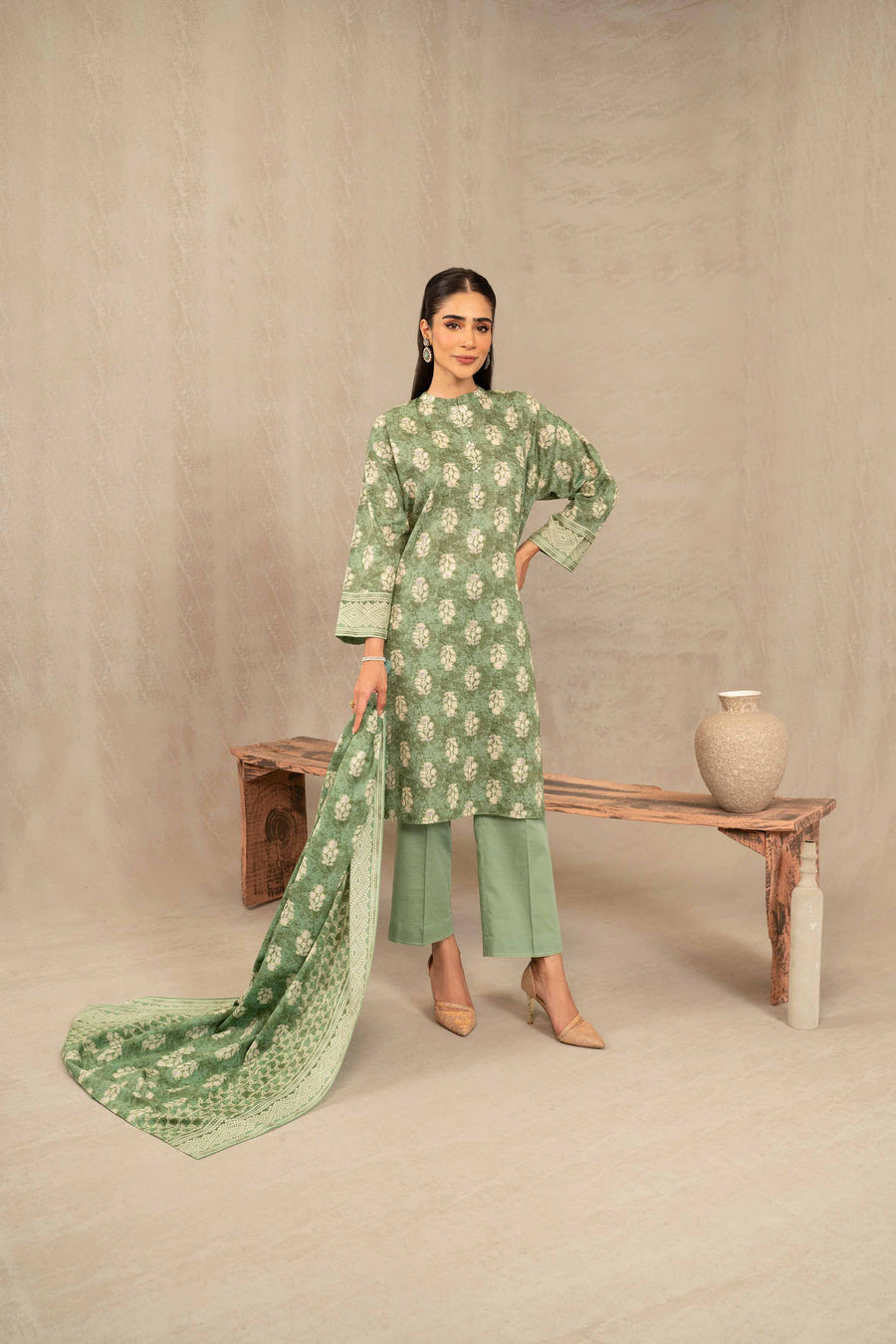 Nishat With You Unstitched Printed Khaddar 3Pc Suit - 42303231