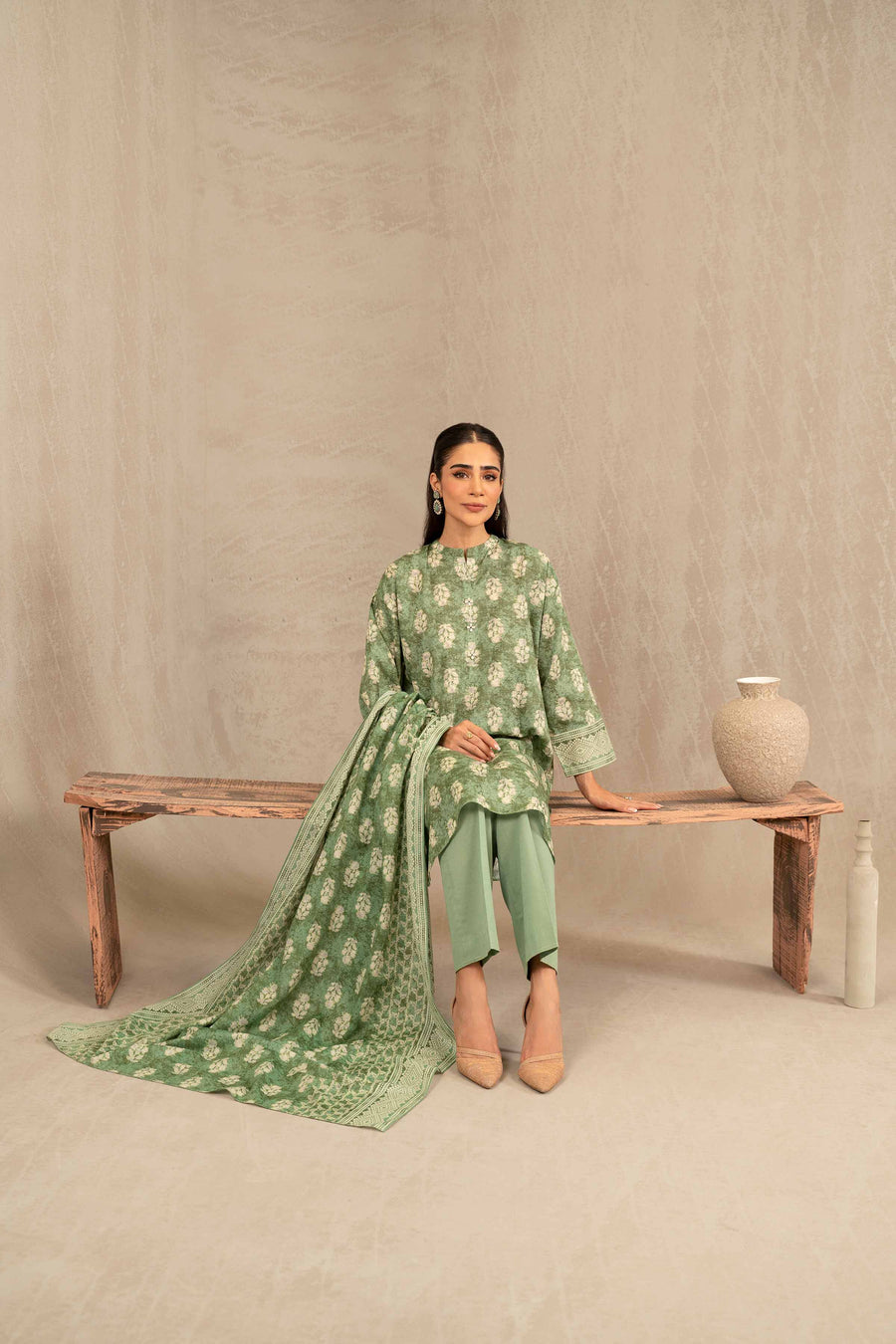 Nishat With You Unstitched Printed Khaddar 3Pc Suit - 42303231