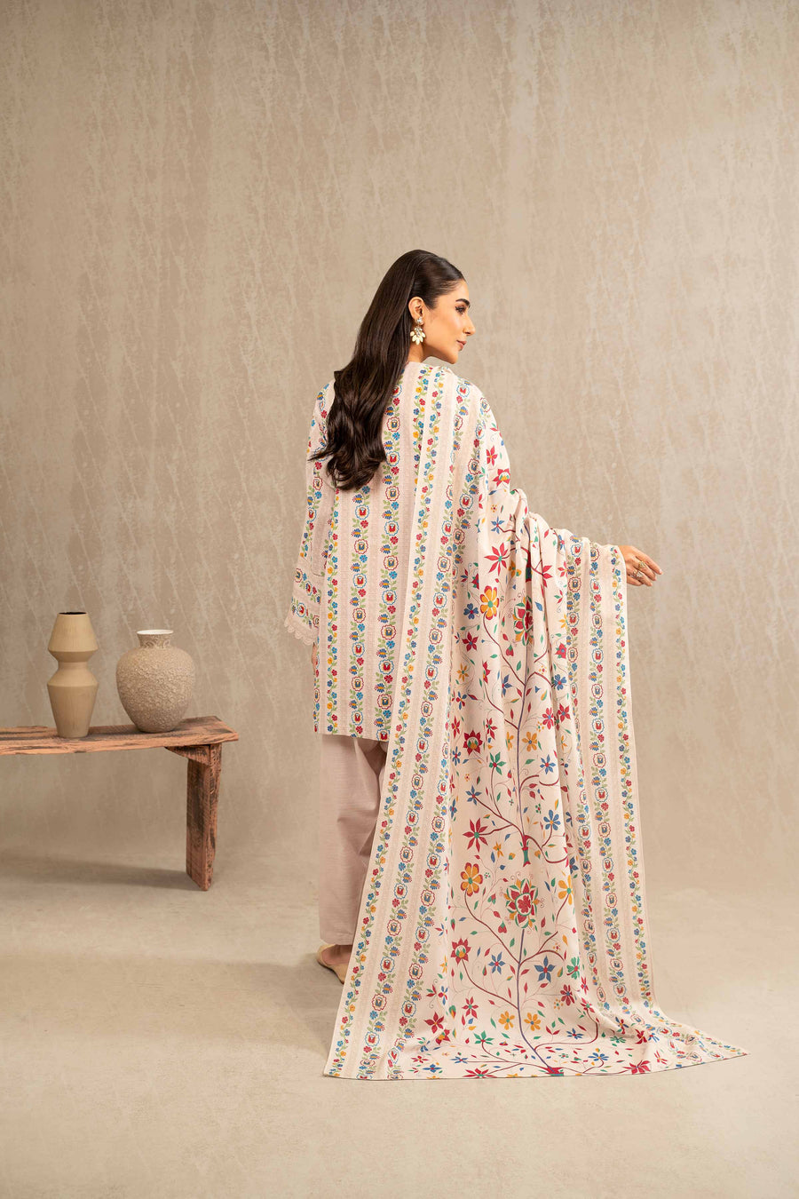 Nishat With You Unstitched Printed Khaddar 3Pc Suit - 42303233