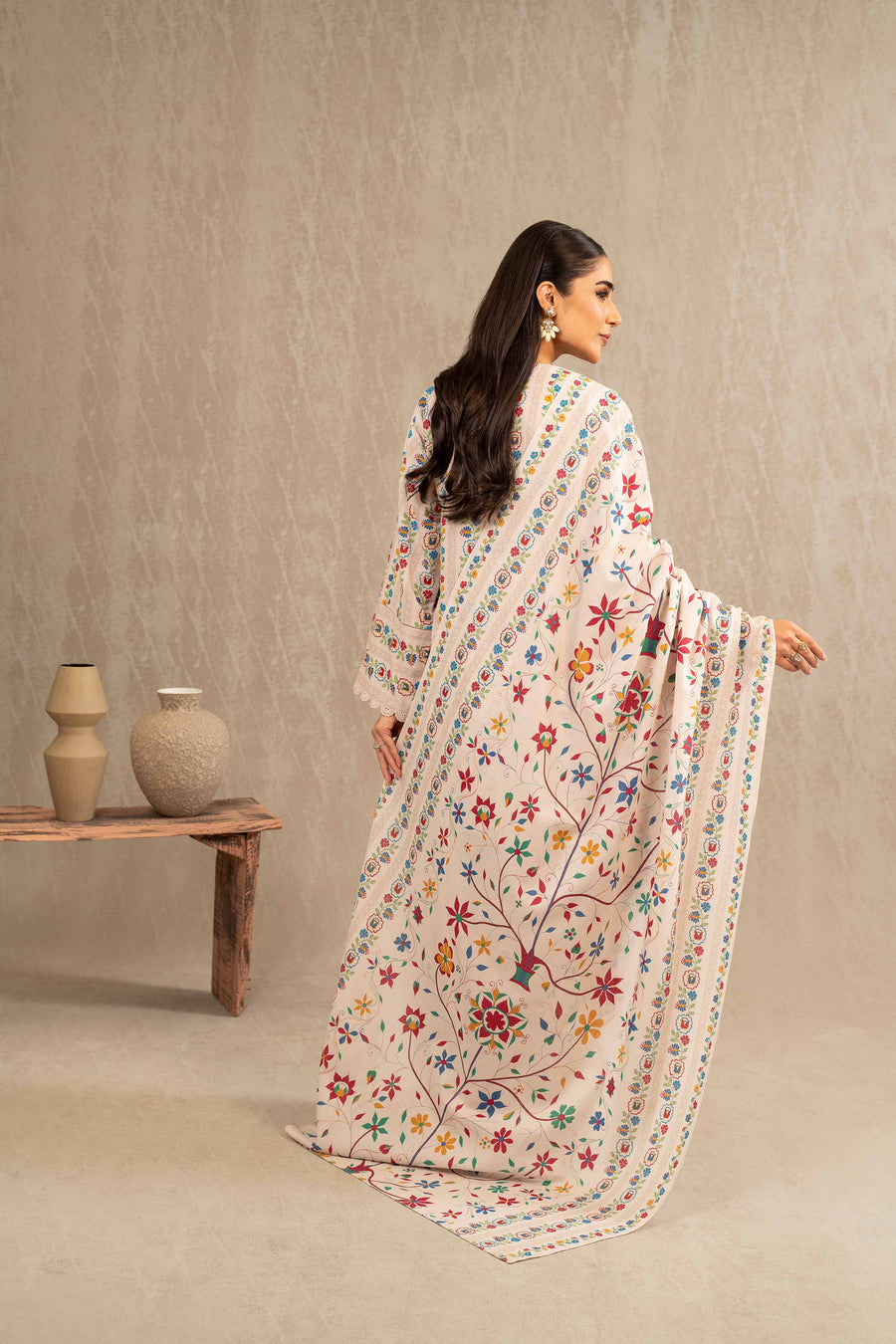 Nishat With You Unstitched Printed Khaddar 3Pc Suit - 42303233