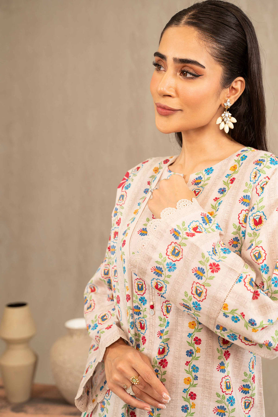 Nishat With You Unstitched Printed Khaddar 3Pc Suit - 42303233