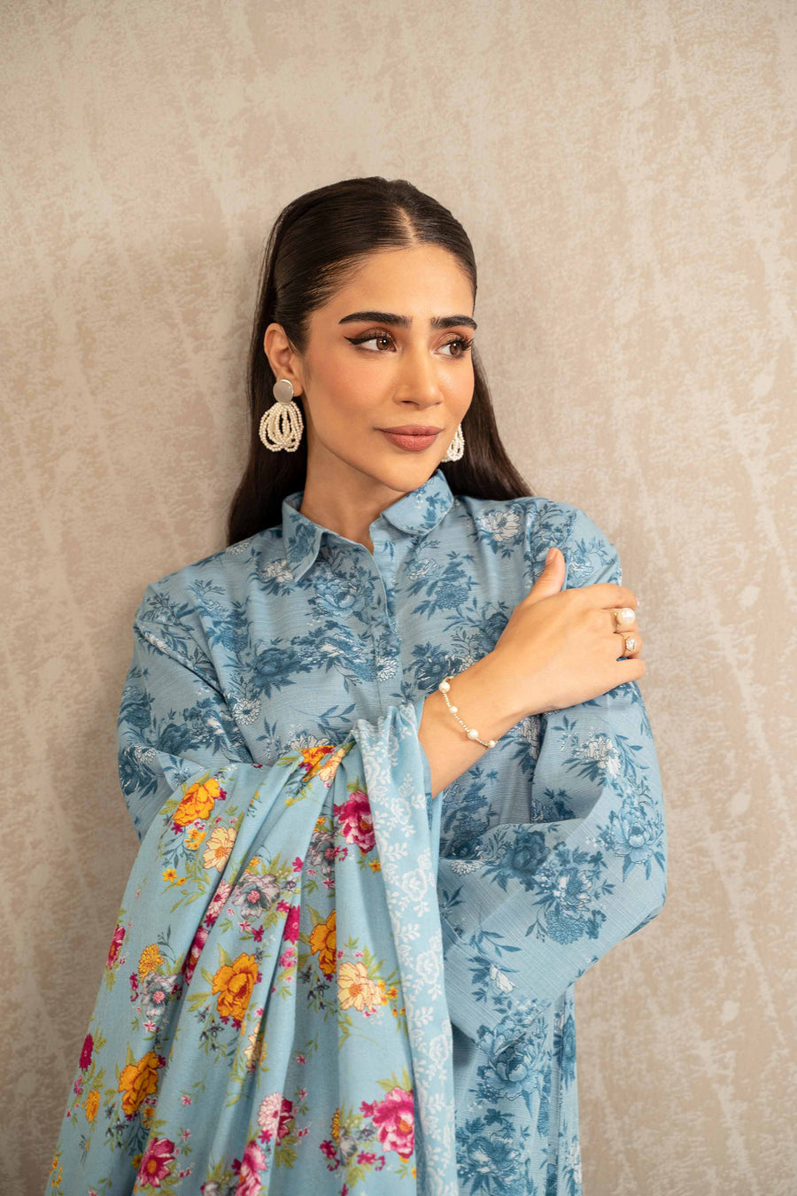 Nishat With You Unstitched Printed Khaddar 3Pc Suit - 42303235