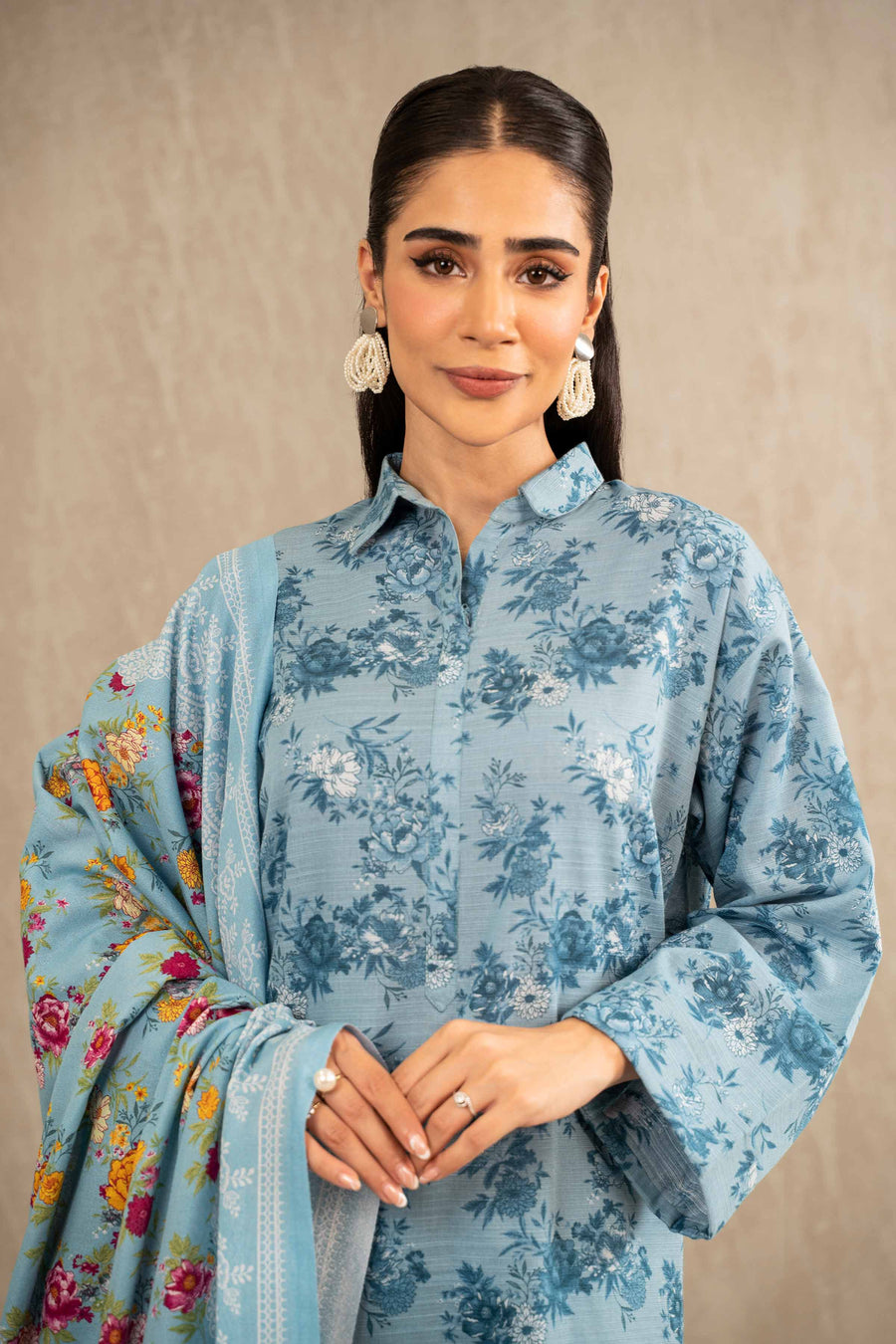 Nishat With You Unstitched Printed Khaddar 3Pc Suit - 42303235