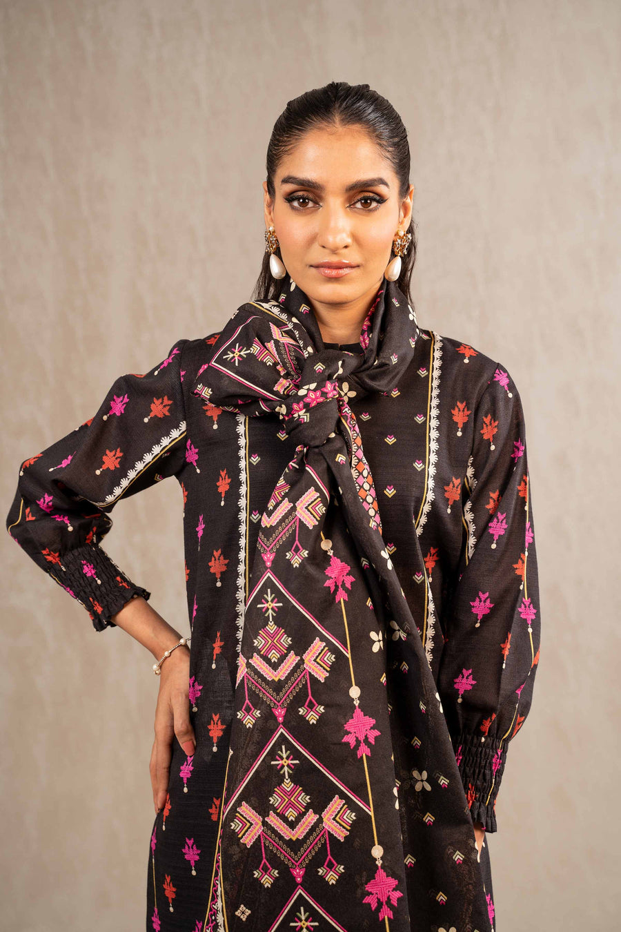 Nishat With You Unstitched Printed Khaddar 3Pc Suit - 42303236
