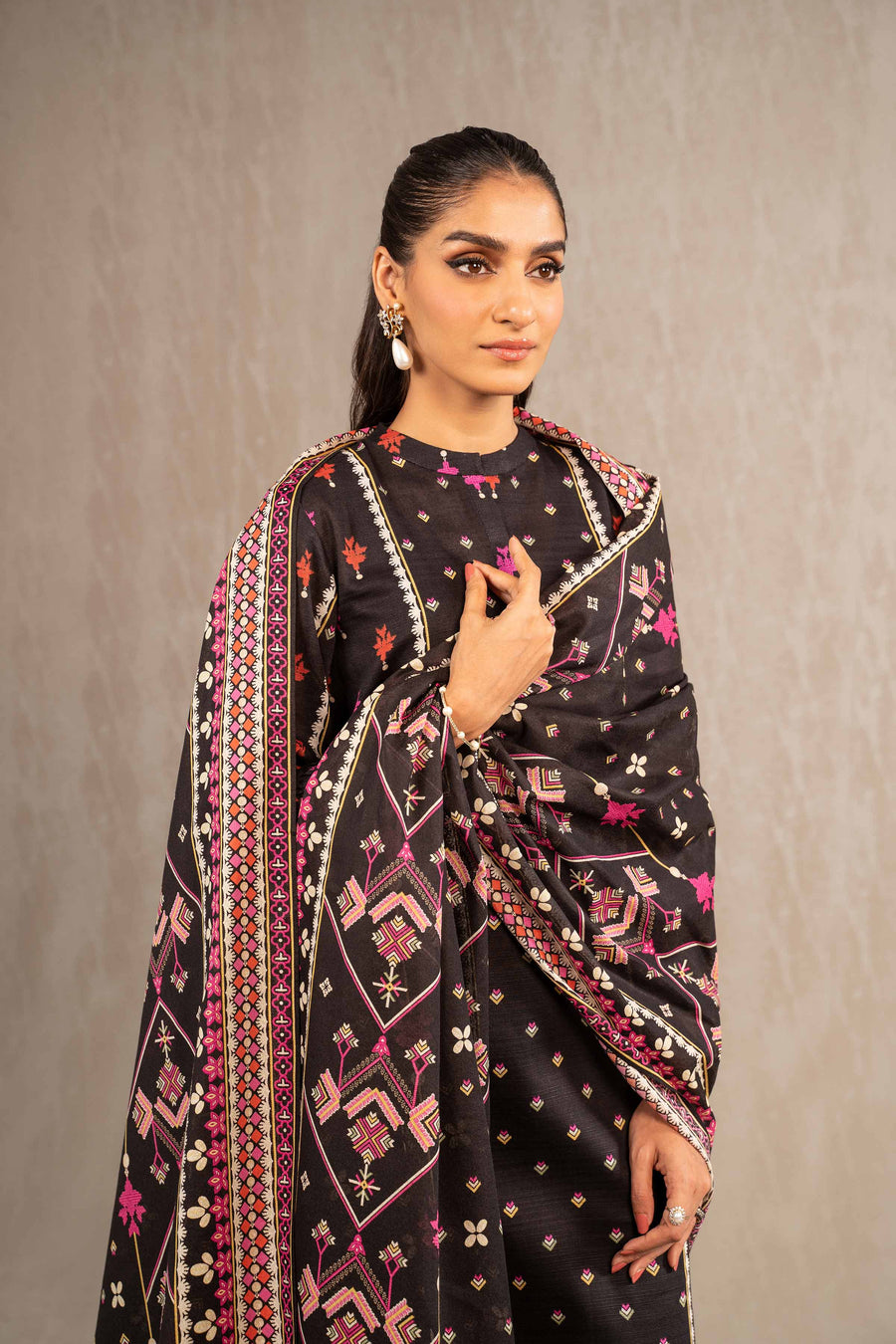 Nishat With You Unstitched Printed Khaddar 3Pc Suit - 42303236