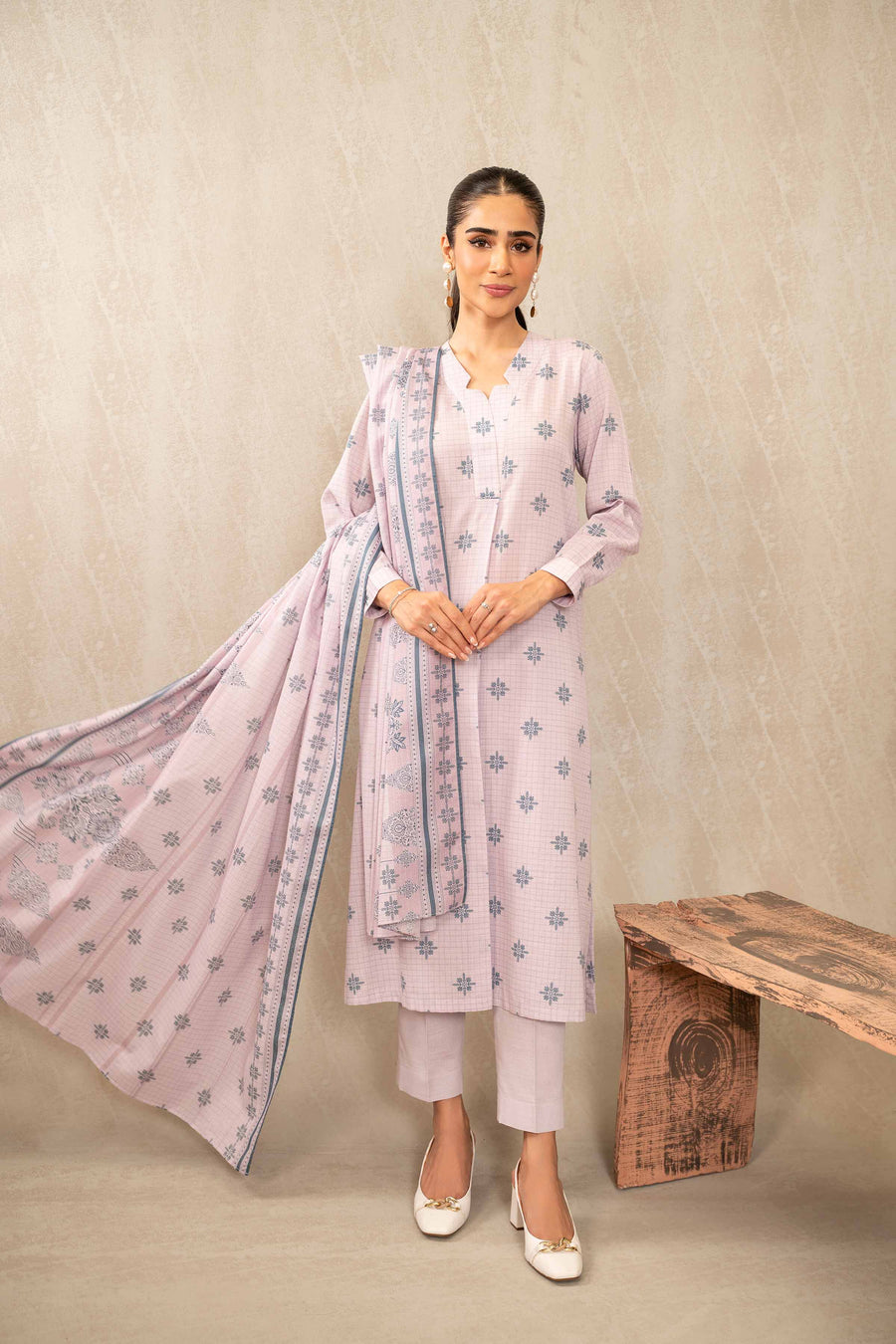 Nishat With You Unstitched Printed Khaddar 3Pc Suit - 42303237