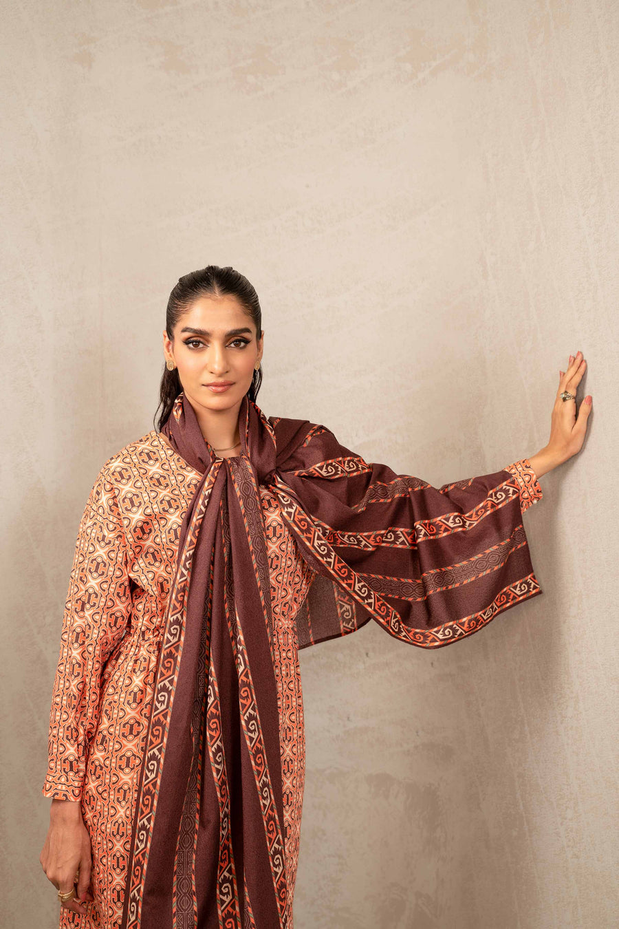Nishat With You Unstitched Printed Khaddar 3Pc Suit - 42303238