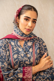 Nishat With You Unstitched Printed Khaddar 3Pc Suit - 42303239