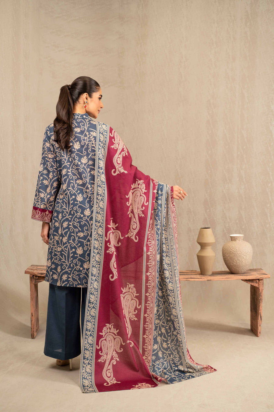 Nishat With You Unstitched Printed Khaddar 3Pc Suit - 42303239