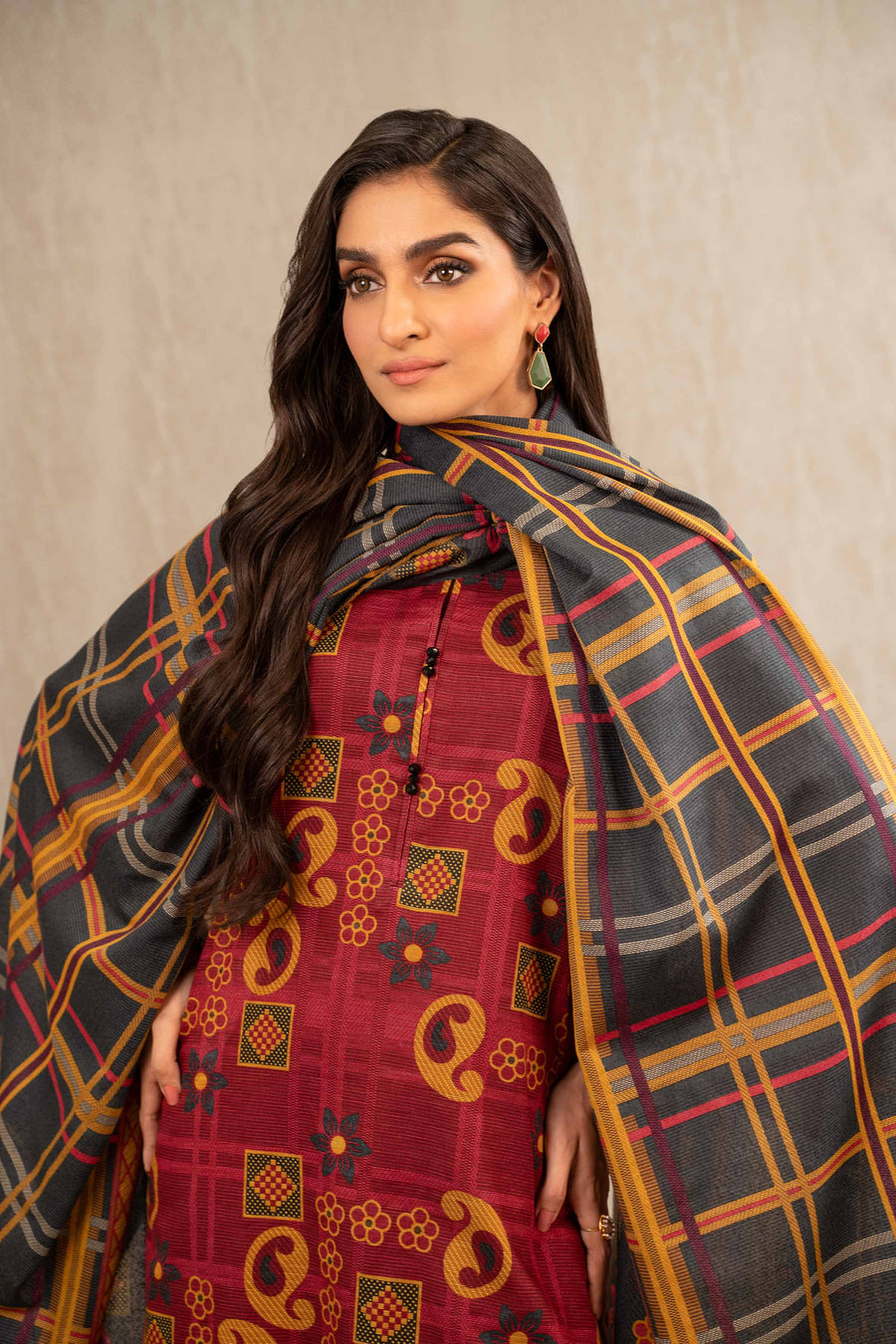 Nishat With You Unstitched Printed Khaddar 3Pc Suit - 42303240
