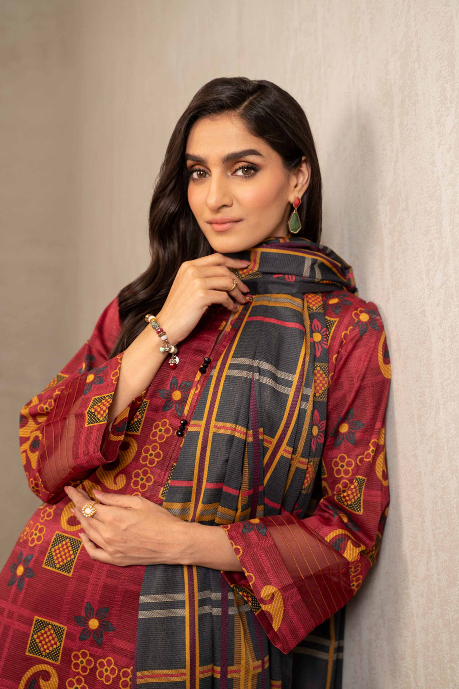 Nishat With You Unstitched Printed Khaddar 3Pc Suit - 42303240