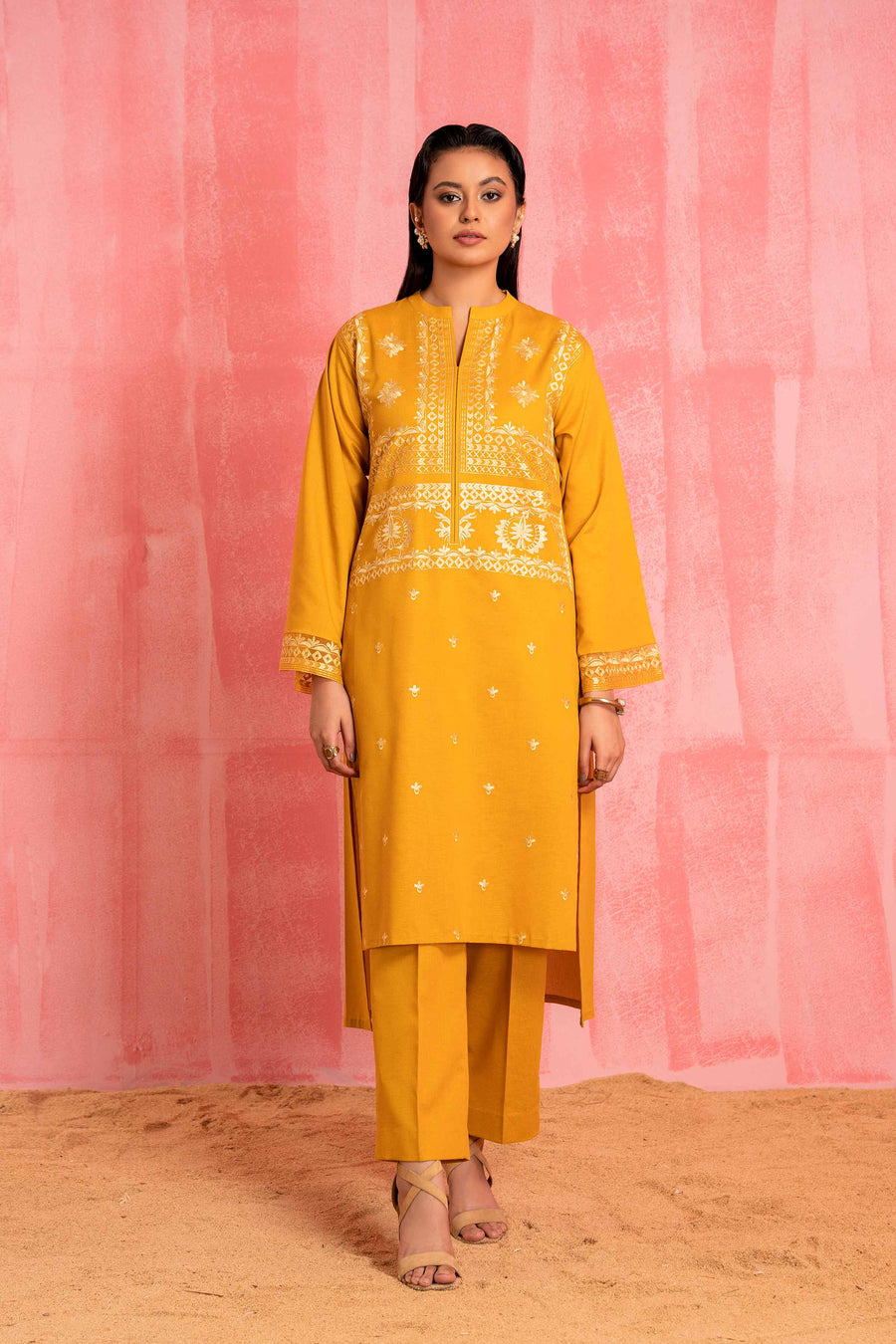 Nishat With You Unstitched Embroidered Karandi 2Pc Suit - 42303241