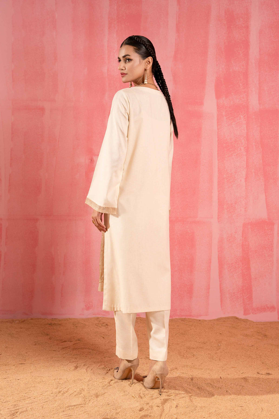 Nishat With You Unstitched Embroidered Karandi 2Pc Suit - 42303242