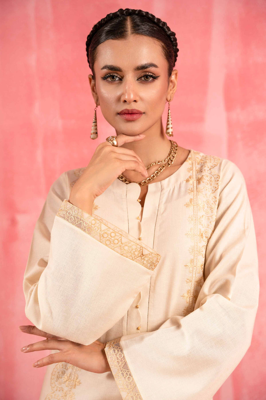 Nishat With You Unstitched Embroidered Karandi 2Pc Suit - 42303242