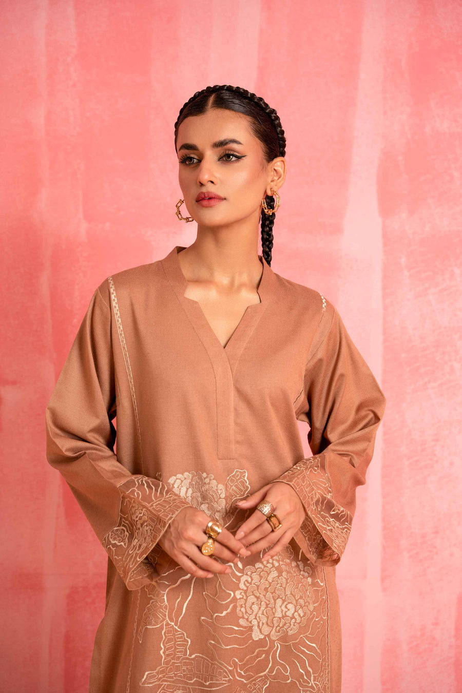 Nishat With You Unstitched Embroidered Karandi 2Pc Suit - 42303244