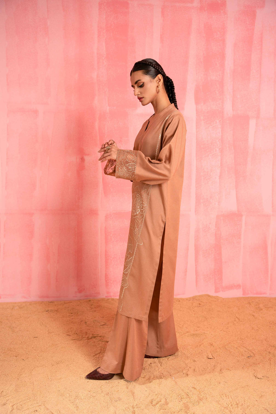 Nishat With You Unstitched Embroidered Karandi 2Pc Suit - 42303244