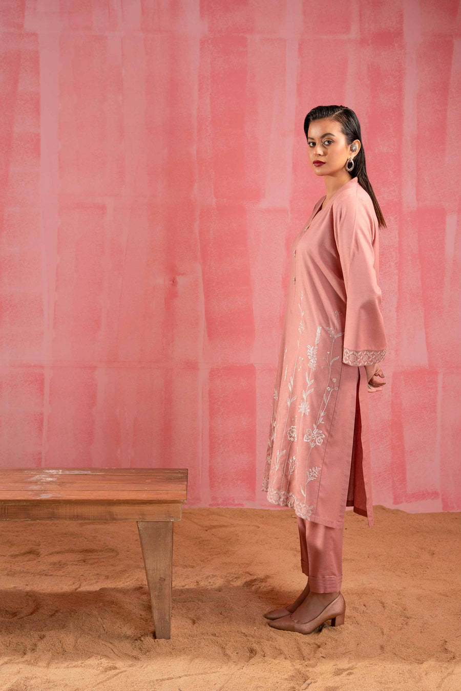 Nishat With You Unstitched Embroidered Karandi 2Pc Suit - 42303247
