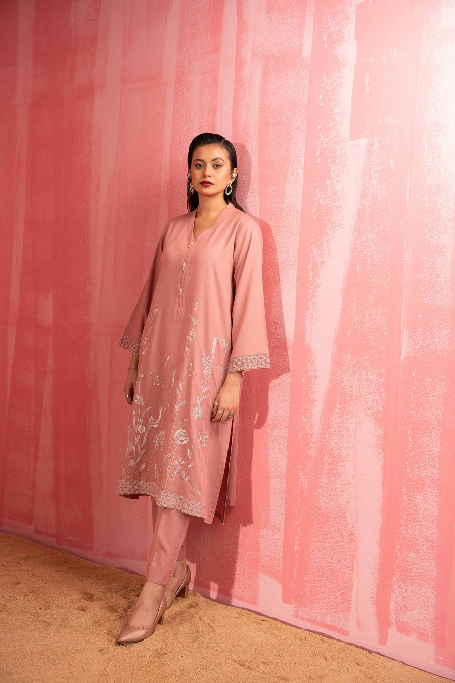Nishat With You Unstitched Embroidered Karandi 2Pc Suit - 42303247