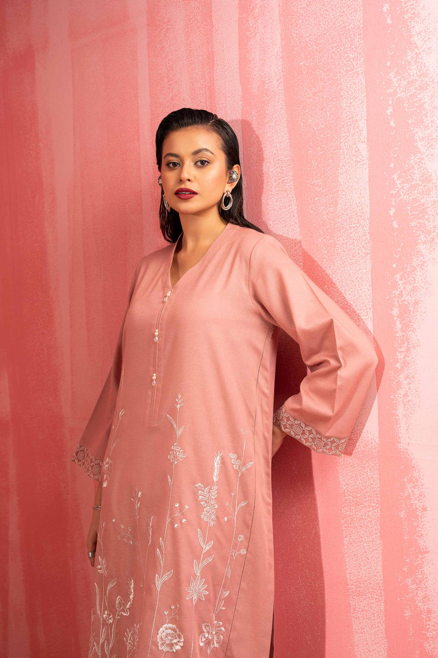 Nishat With You Unstitched Embroidered Karandi 2Pc Suit - 42303247