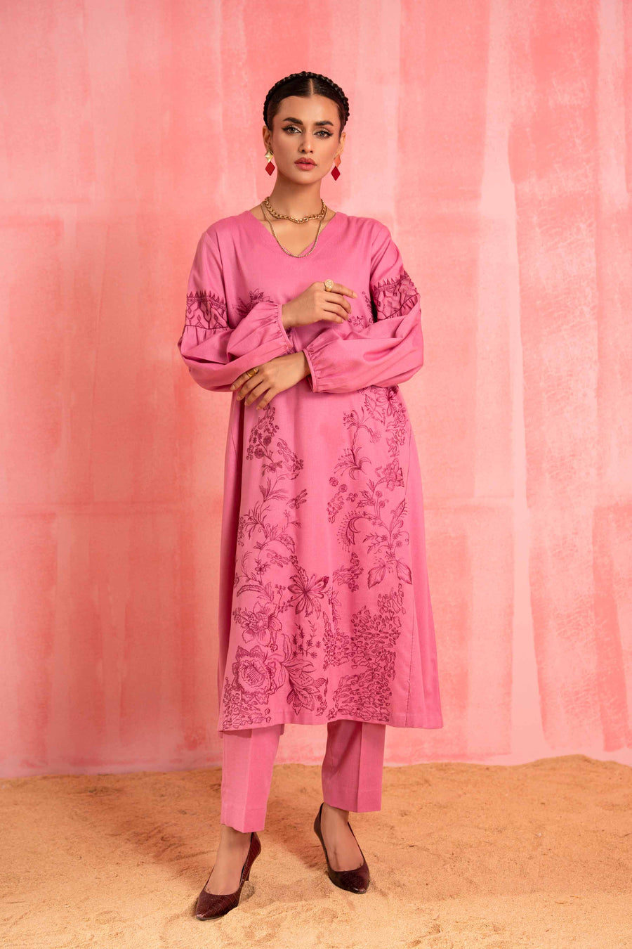 Nishat With You Unstitched Embroidered Karandi 2Pc Suit - 42303248