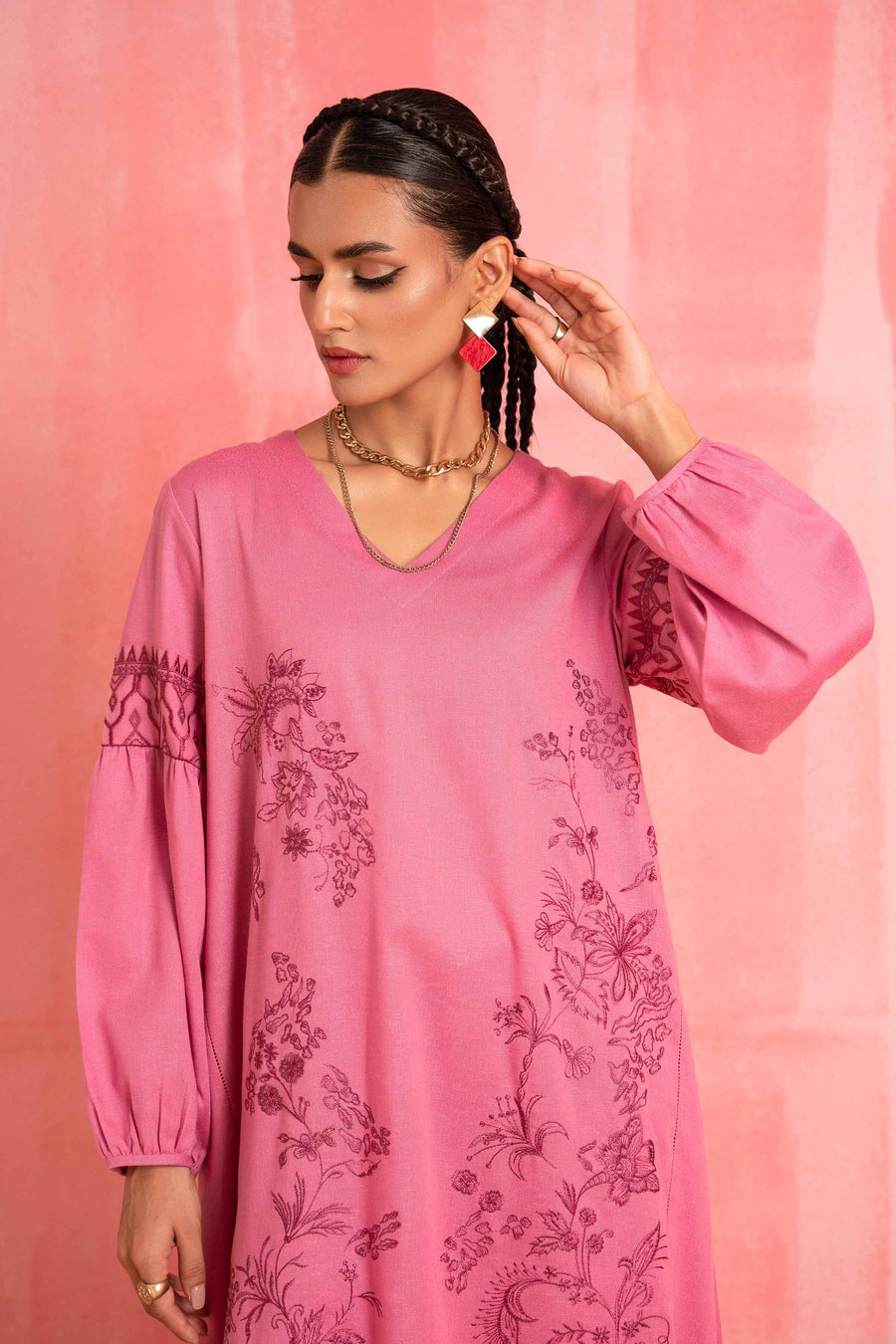 Nishat With You Unstitched Embroidered Karandi 2Pc Suit - 42303248