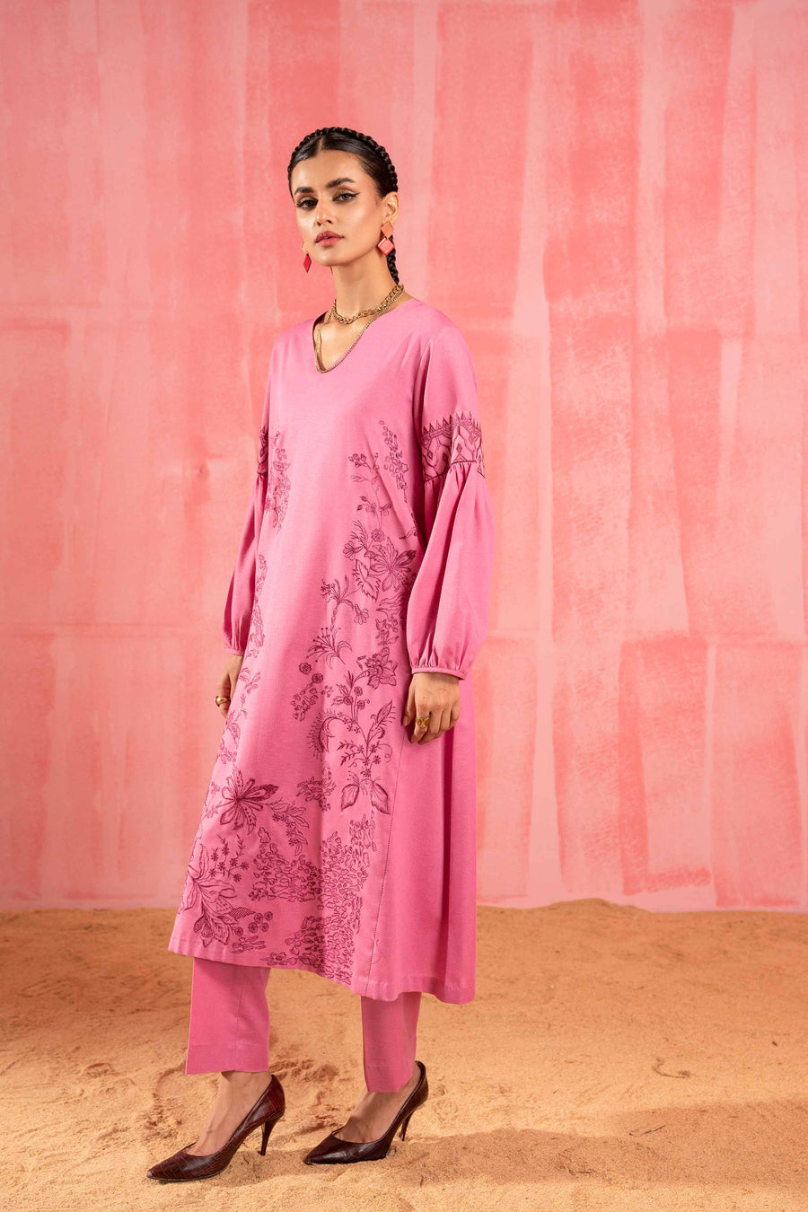 Nishat With You Unstitched Embroidered Karandi 2Pc Suit - 42303248