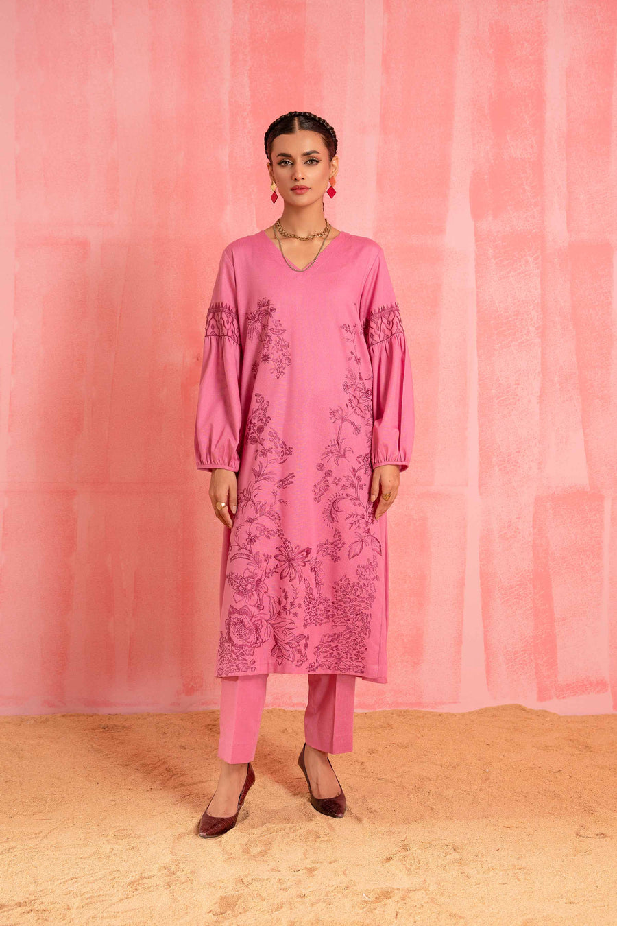Nishat With You Unstitched Embroidered Karandi 2Pc Suit - 42303248