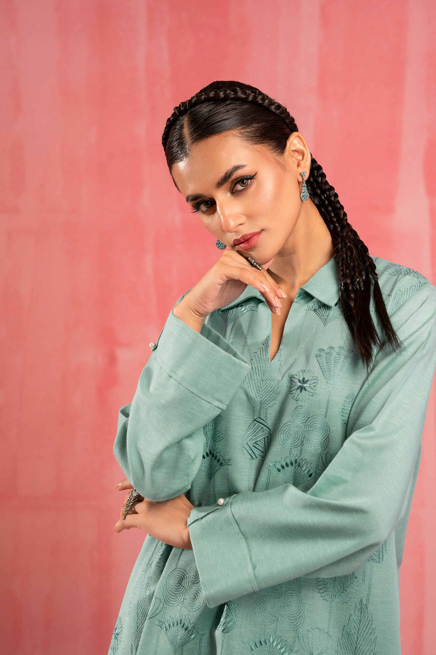Nishat With You Unstitched Embroidered Karandi 2Pc Suit - 42303250