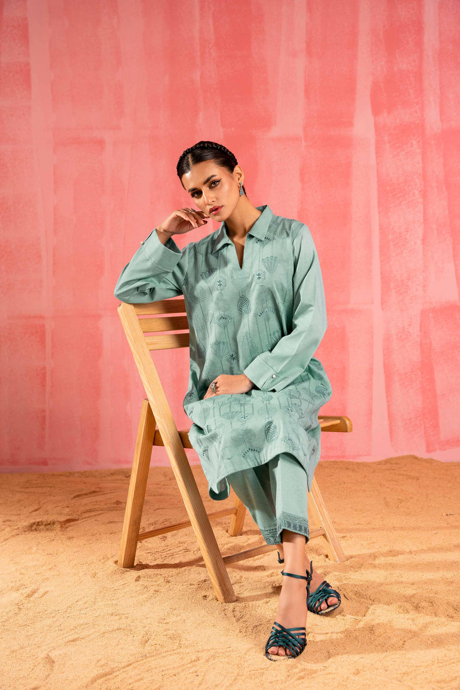 Nishat With You Unstitched Embroidered Karandi 2Pc Suit - 42303250