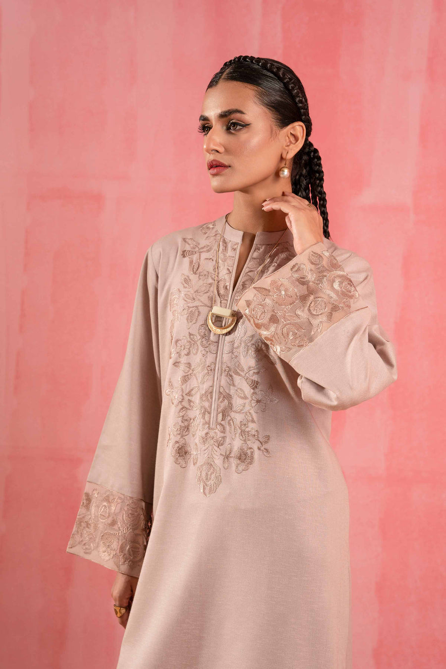 Nishat With You Unstitched Embroidered Karandi 2Pc Suit - 42303253