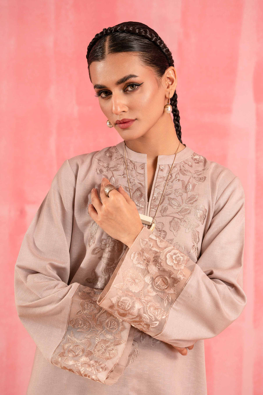 Nishat With You Unstitched Embroidered Karandi 2Pc Suit - 42303253