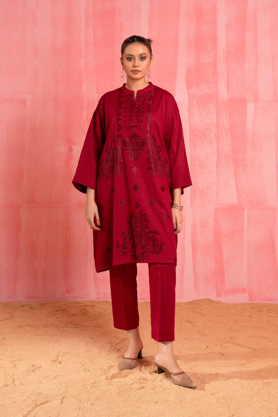Nishat With You Unstitched Embroidered Karandi 2Pc Suit - 42303255