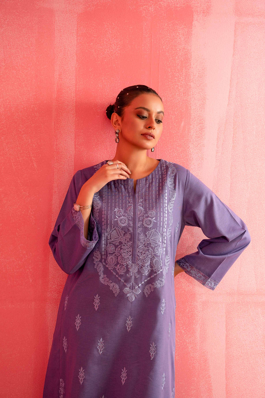 Nishat With You Unstitched Embroidered Karandi 2Pc Suit - 42303256