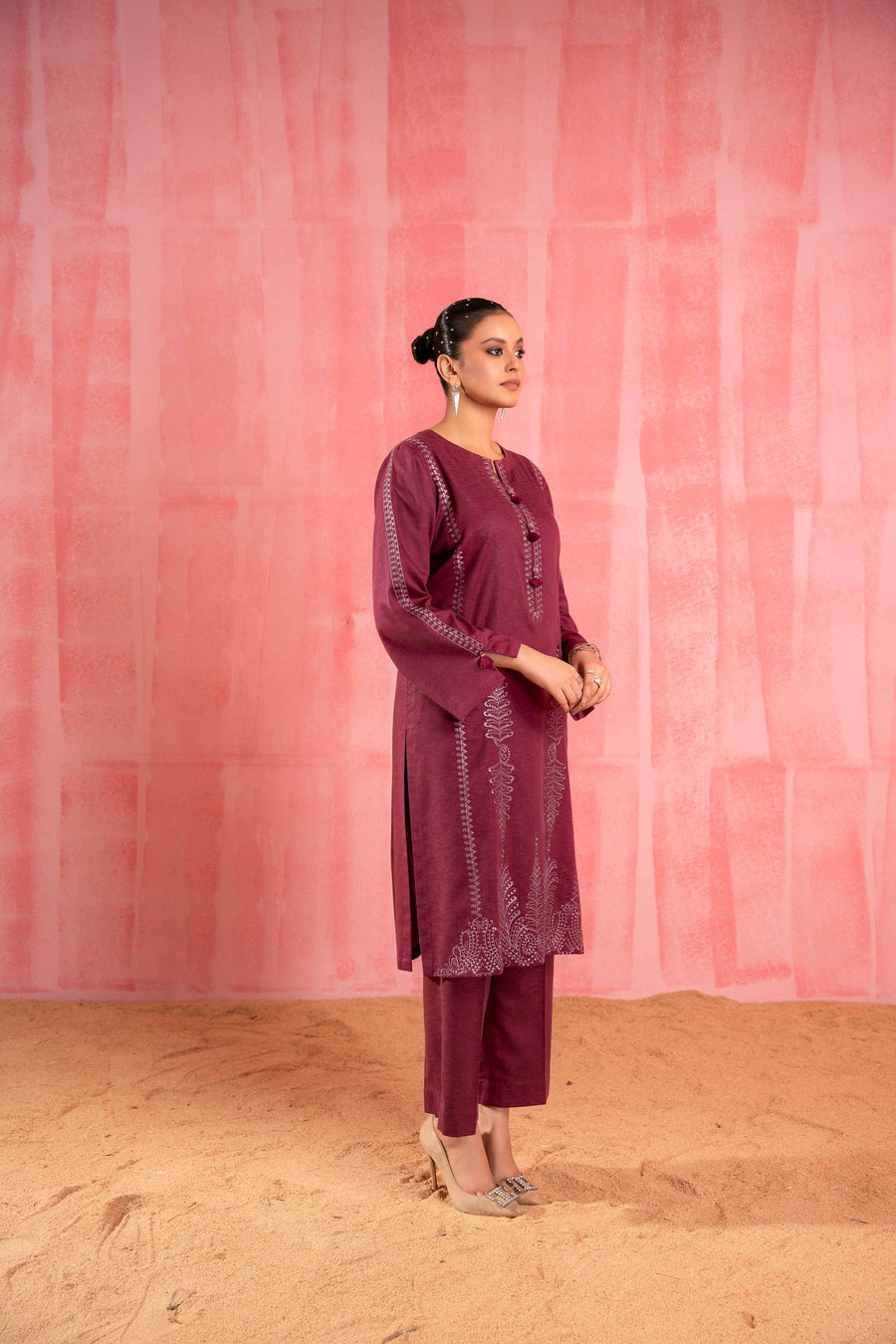 Nishat With You Unstitched Embroidered Karandi 2Pc Suit - 42303257
