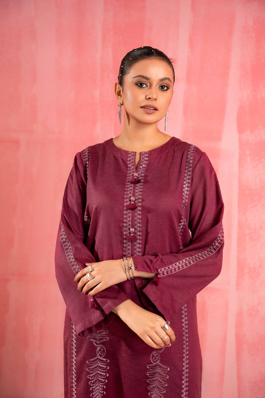 Nishat With You Unstitched Embroidered Karandi 2Pc Suit - 42303257