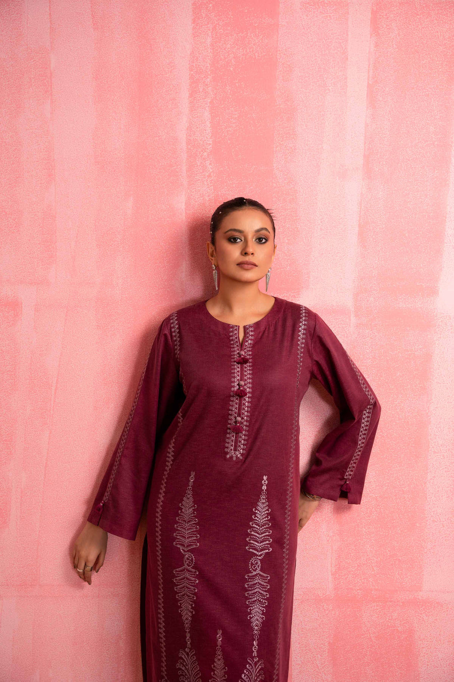 Nishat With You Unstitched Embroidered Karandi 2Pc Suit - 42303257