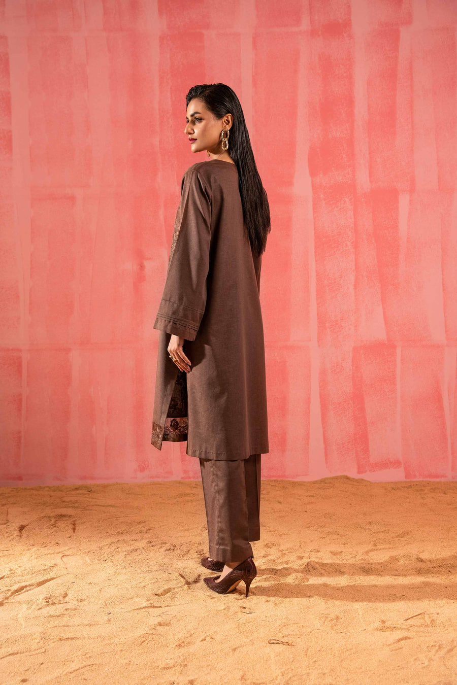Nishat With You Unstitched Embroidered Karandi 2Pc Suit - 42303259