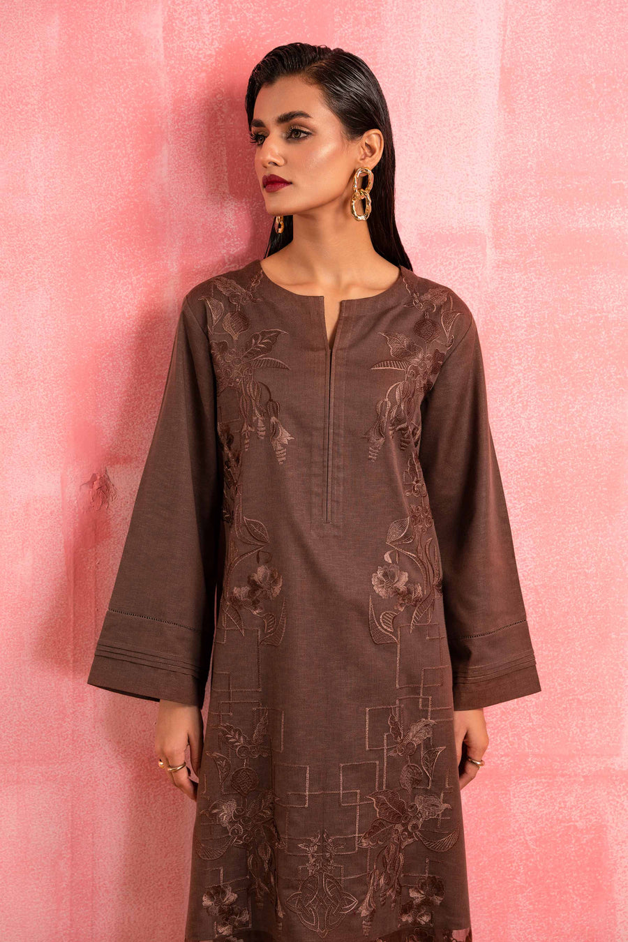 Nishat With You Unstitched Embroidered Karandi 2Pc Suit - 42303259