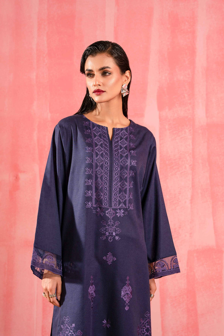 Nishat With You Unstitched Embroidered Karandi 2Pc Suit - 42303260