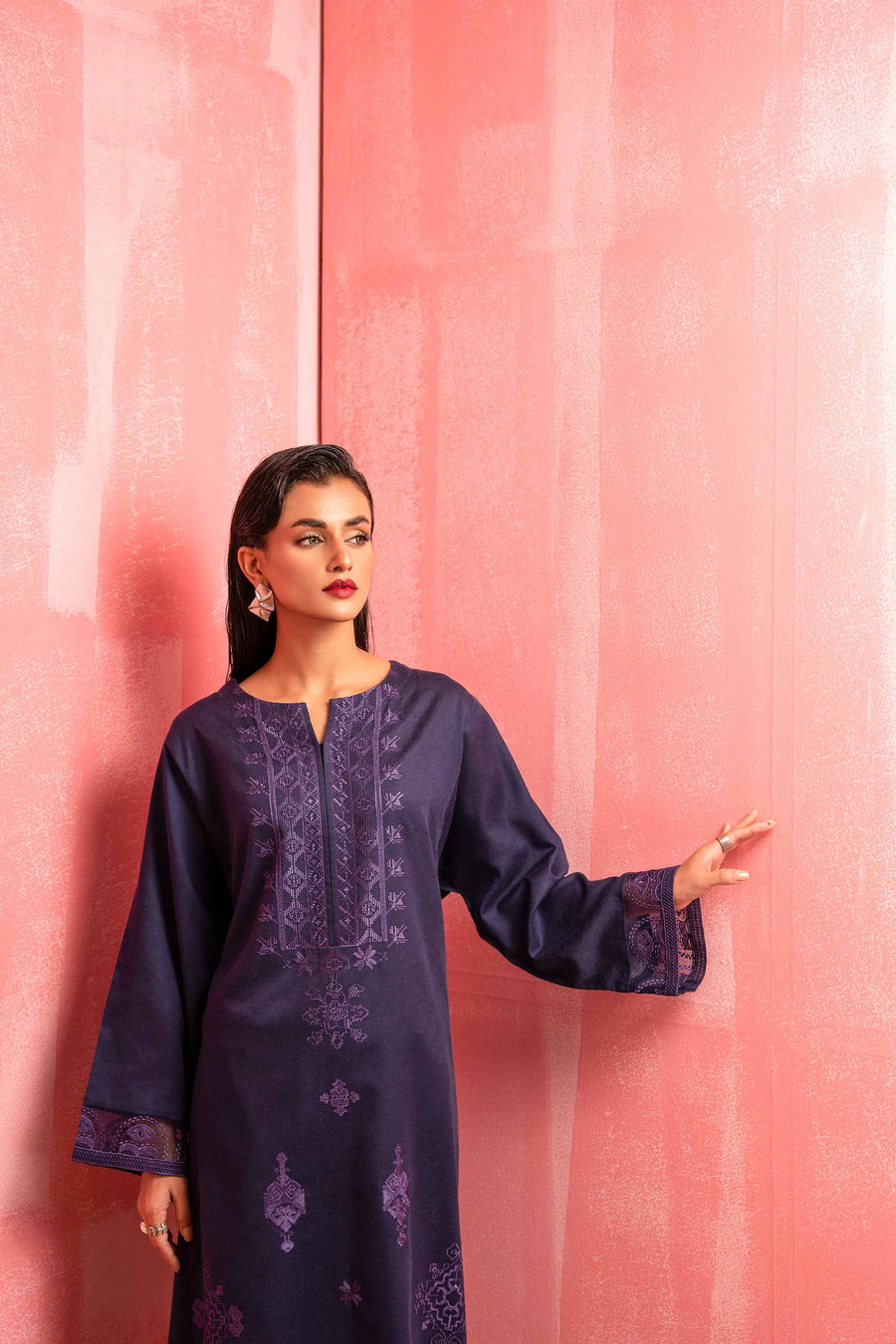 Nishat With You Unstitched Embroidered Karandi 2Pc Suit - 42303260