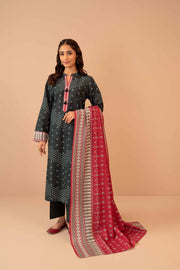 Nishat Winter Printed Khaddar Unstitched 3Pc Suit - 42303281