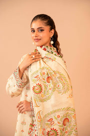 Nishat Winter Printed Khaddar Unstitched 3Pc Suit - 42303283